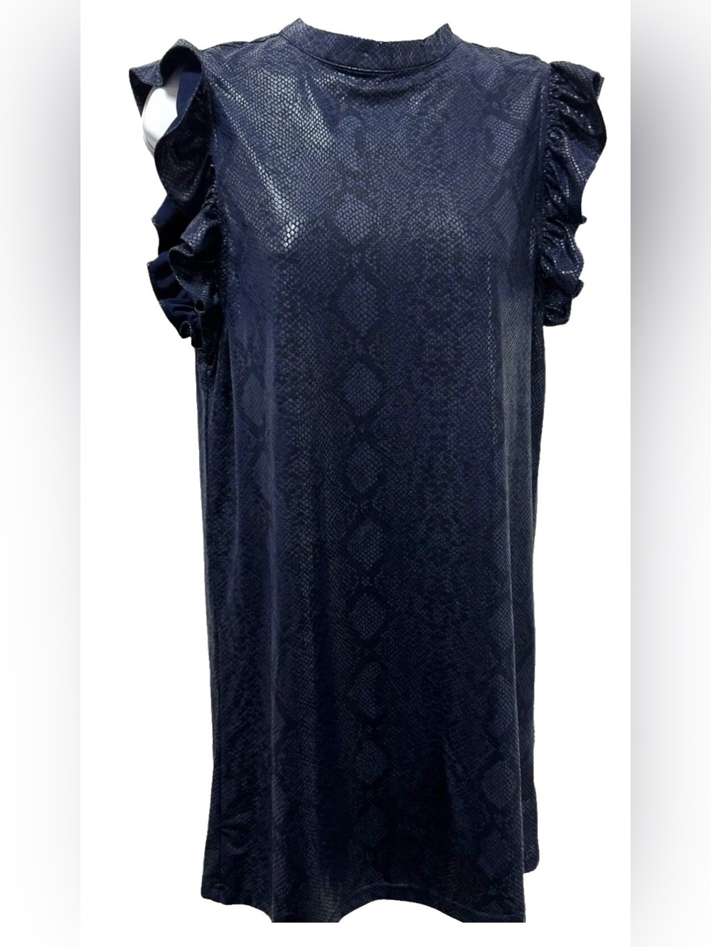 TCEC Navy Snake-Print Dress Size Small